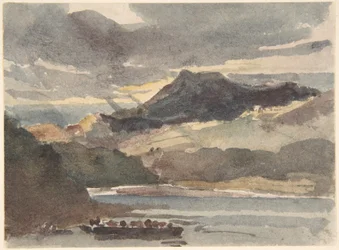 Studie zu „Die Fähre“ - Snowdon vom Llyn Padarn aus, Nordwales
