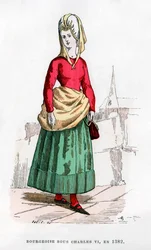 Bürgerliche im Kostüm der Zeit von Karl VI. von Frankreich, 1382, 1882-1884