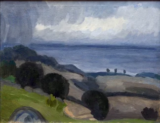 Krim Landschaft. Regen
