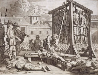 Hinrichtungen und Folter, veröffentlicht 1672