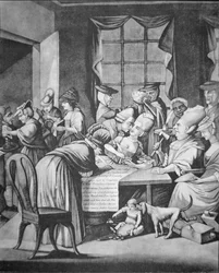 Patriotische Damen von Edenton, South Carolina, unterzeichnen ein Versprechen 