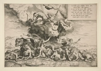 Apollo und Artemis töten Niobe