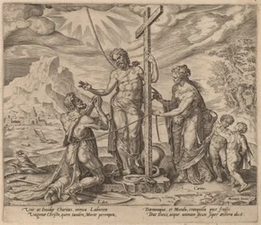 Der fleißige Arbeiter, vereint mit Christus nach dem Tod