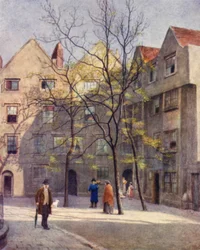 Teil von Barnards Inn, Holborn, 1886