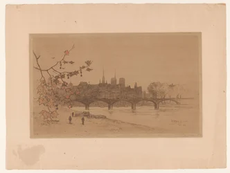 Ansicht von Paris über die Pont des Arts
