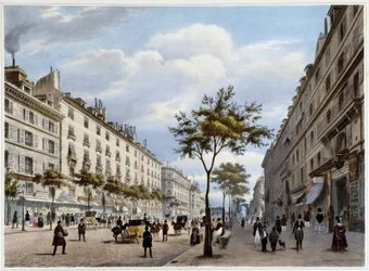 Le boulevard des Italians - in "Promenade dans Paris et ses environs", von Jacottet et Benoist, ed. Gihaut