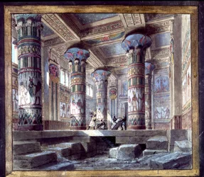 Szenografie von Philippe Chaperon für die Oper Aida von Giuseppe Verdi