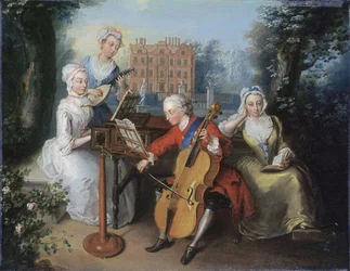 Gruppenporträt der Kinder von König Georg II. von England
