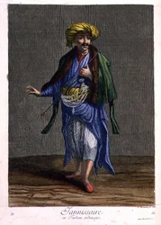 Janitschar, in einem gewöhnlichen Turban