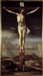 Christus am Kreuz. Gemälde von Philippe De Champaigne (1602-1674)