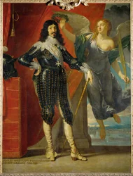 Ludwig XIII von der Siegesgöttin gekrönt