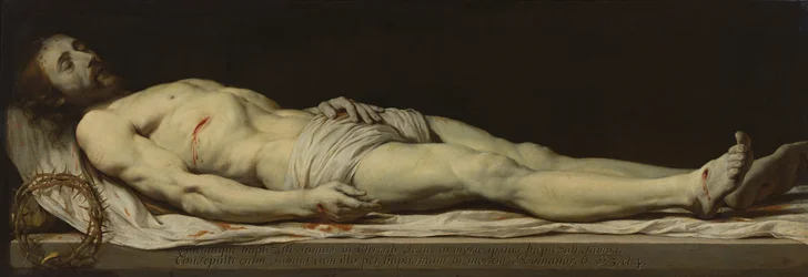 Der tote Christus auf seinem Leichentuch