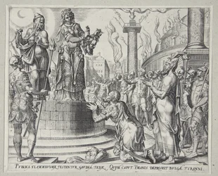 Judith zeigt dem Volk von Bethulia den Kopf des Holofernes