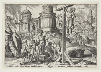 Der König von Ai gehängt