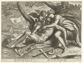 Venus trauert um den Tod von Adonis