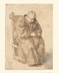 Joost van den Vondel, sitzend