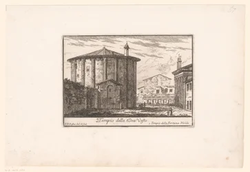Zicht op de Tempel van Vesta