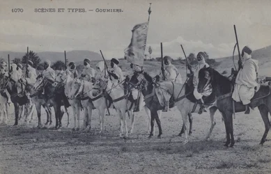Marokkanische Goumiers, muslimische Soldaten, die unter der französischen Armee Afrikas dienten