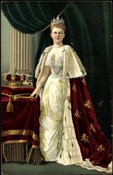 Königin Wilhelmina der Niederlande mit Krone, Stiel