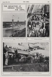 Abreise deutscher Truppen nach China zur Niederschlagung des Boxeraufstands, August 1900
