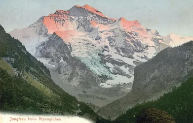 Alpenglühen, Jungfrau, Schweiz