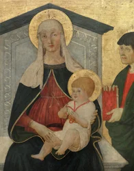 Die Jungfrau und das Kind mit den Heiligen Laurent, Peter Martyr, dem Evangelisten und Blasius (Detail)