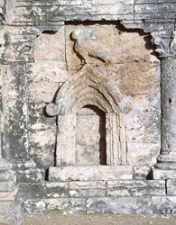Pakistan, Taxila, Blick auf die Stupa des zweiköpfigen Adlers im archäologischen Gebiet von Sirkap (UNESCO-Welterbeliste)