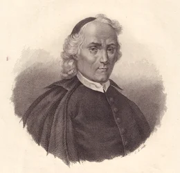 Porträt des italienischen Presbyterians und Historikers Ludovico Antonio Muratori (1672-1750), Kupferstich