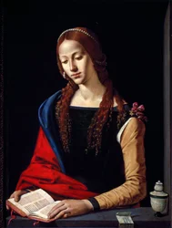 Magdalena. Gemälde von Piero di Cosimo (1461/2-1521). 1485-1490. Maße: 72 x 53 cm. Palazzo Barberini, Galleria Nazionale d