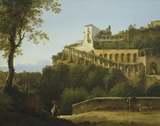 Ein Kloster in der Nähe von Neapel mit Blick auf Capri