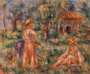 Mädchen in einer Landschaft