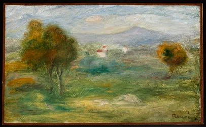 Landschaft mit Häusern in Cagnes-sur-Mer