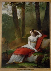 Kaiserin Josephine, erste Frau von Napoleon I., in den Gärten von La Malmaison