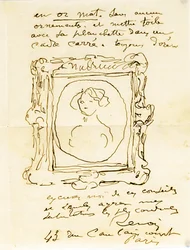Autographenbrief an Dr. Fritz Thurneyssen, Paris und Les Collettes, 24. Juni 1908