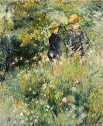 Unterhaltung in einem Rosengarten, 1876