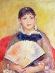 Mädchen mit einem Fächer