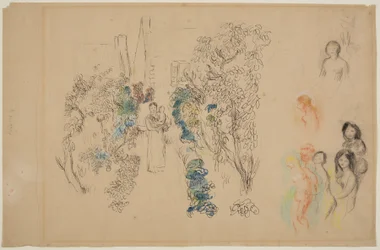 Landschaft und Figuren