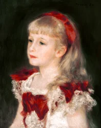 Mademoiselle Grimprel mit rotem Band