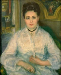 Porträt von Madame Victor Choquet in Weiß