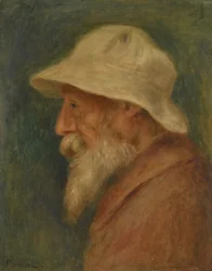 Selbstporträt mit weißem Hut, 1910