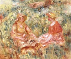 Zwei Frauen im Gras, ca. 1910