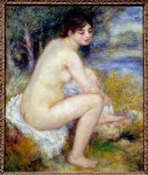 Frau nackt in einer Landschaft, Gemälde von Pierre Auguste Renoir (1841-1919) 1883