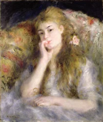 Junge Frau sitzend, ca. 1876-77