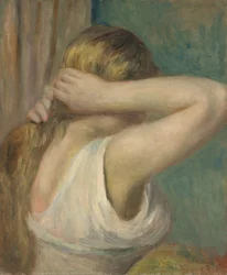 Junges Mädchen mit erhobenen Armen, ca. 1895