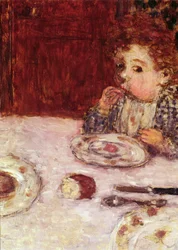 Ein Kind am Tisch, um 1897