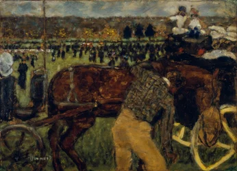 Auf der Rennbahn oder Rennen in Longchamp