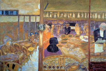 Place Clichy in Paris am Abend, das Café des kleinen Däumlings