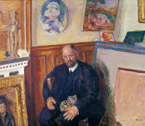 Porträt von Ambroise Vollard (1868-1939) mit seiner Katze, ca. 1924