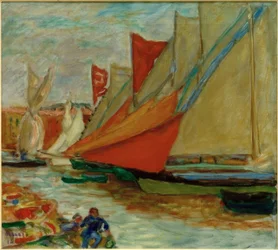 Trockene Segel / Die Segelboote in Cannes