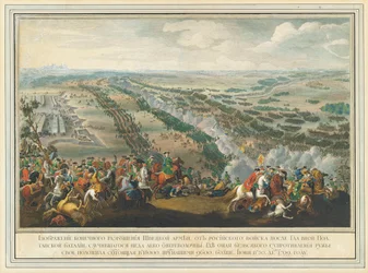 Die Schlacht von Poltawa am 27. Juni 1709